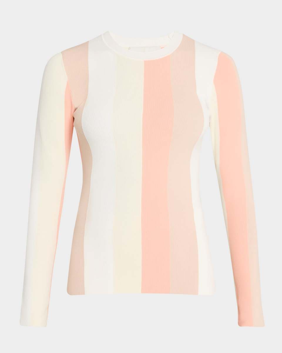 Long-Sleeve Color Block Top